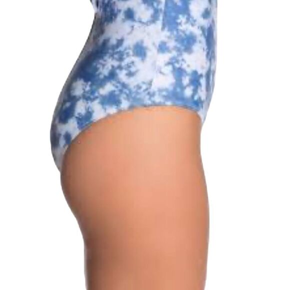 NICOLE MILLER Women's Blue Tie Dye  Cold Shoulder One Piece Swimsuit Small NWT - Picture 11 of 11